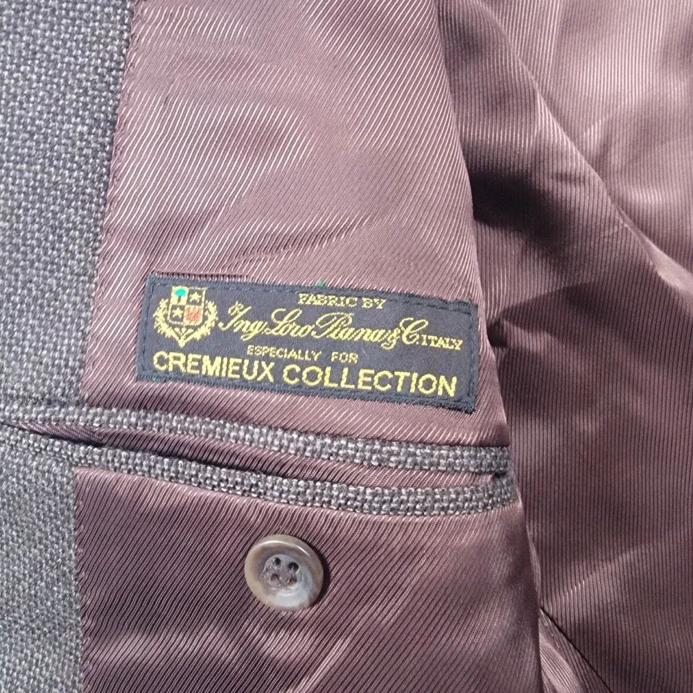 Cremieux Collection x Loro Piana Wool Sport Coat Mens 38R Brown Birdseye Blazer